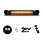 Anglies pluošto infraraudonųjų spindulių šildytuvas Veito BLADE, juodas 06-00287