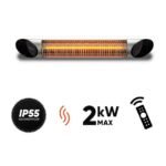 Anglies pluošto infraraudonųjų spindulių šildytuvas Veito BLADE, sidabrinis 06-00180