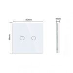 Dvipolis sensorinis jungiklio dangtelis Feelspot, baltas, 86x86mm 47-00087 - Image 5