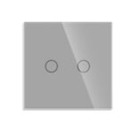 Dvipolis sensorinis jungiklio dangtelis Feelspot, pilkas, 86x86mm 47-00089