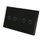 Dvivietis dvipolis sensorinis jungiklio dangtelis Feelspot, juodas 47-00109 - Image 2