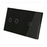 Dvivietis dvipolis / vienpolis sensorinis jungiklio dangtelis Feelspot, juodas 47-00106