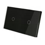 Dvivietis vienpolis sensorinis jungiklio dangtelis Feelspot, juodas 47-00103