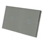 Dvivietis vienpolis sensorinis jungiklio dangtelis Feelspot, pilkas 47-00104 - Image 2