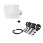 Grindinio šildymo tinklelis Warmset BLACK, 150W + programuojamas termostatas Feelspot WTH22.16 NEW WiFi 08-00574