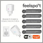 Išmanioji Wi-Fi rozetė Feelspot SL01.16, 16A, su energijos matavimo funkcija 15-01126