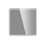 Sensorinis jungiklio dimerio dangtelis Feelspot, pilkas, 47x47mm 47-00167