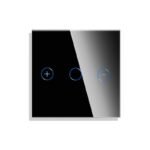 Sensorinis jungiklio dimerio dangtelis Feelspot, juodas, 47x47mm 47-00168