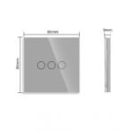 Tripolis sensorinis jungiklio dangtelis Feelspot, pilkas, 86x86mm 47-00092 - Image 4