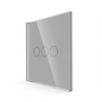 Tripolis sensorinis jungiklio dangtelis Feelspot, pilkas, 86x86mm 47-00092 - Image 2