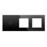 Vienpolis sensorinis dangtelis su dviviečiu rėmeliu Feelspot, juodas 47-00145