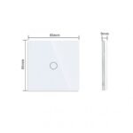 Vienpolis sensorinis jungiklio dangtelis Feelspot, baltas, 86x86mm 47-00084 - Image 4