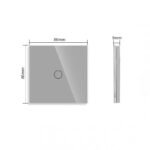 Vienpolis sensorinis jungiklio dangtelis Feelspot, pilkas, 86x86mm 47-00086 - Image 3